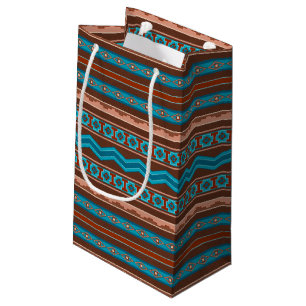 Southwest Style Geometric Cameron Gorge Design Small Gift Bag