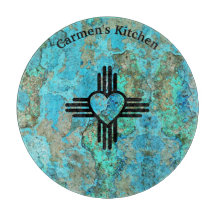 Southwest Style Zia Heart Turquoise New Mexico