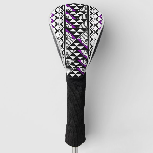 Southwest Sun and Rain in Purple Golf Head Cover (Front)