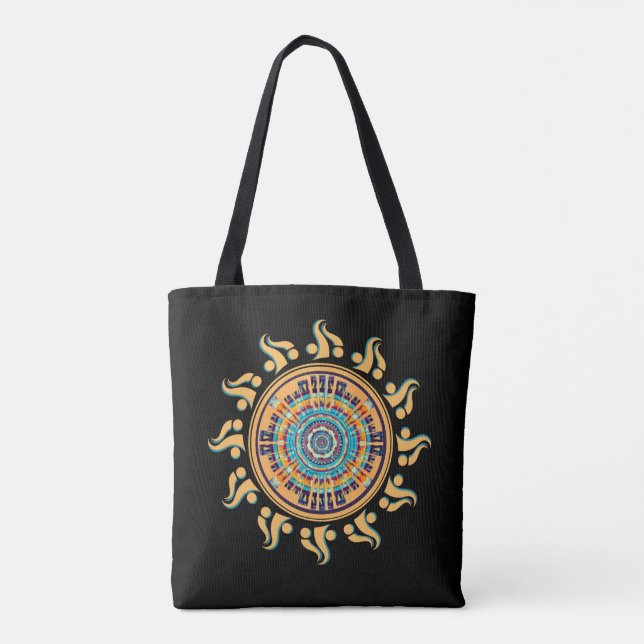 Southwest Sun Mandala Tote Bag (Back)