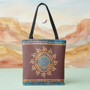 Southwest Sun Mandala Tote Bag