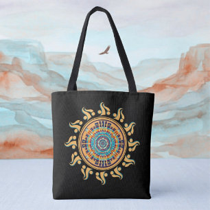 Southwest Sun Mandala Tote Bag
