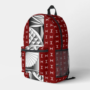 Southwest Sunrise in Deep Red Printed Backpack