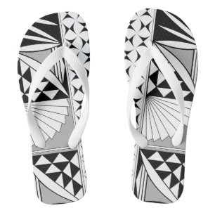 Southwest Sunrise in Grey Flip Flops