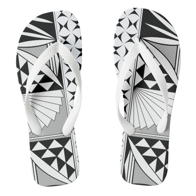 Southwest Sunrise in Grey Flip Flops (Footbed)