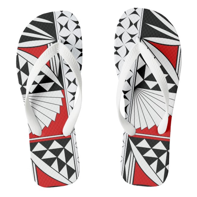 Southwest Sunrise in Red Flip Flops (Footbed)