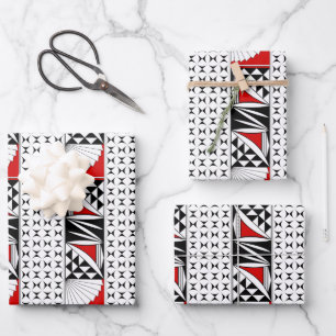 Southwest Sunrise in Red Wrapping Paper Sheet