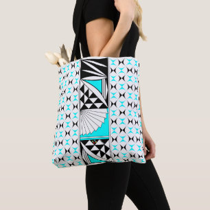 Southwest Sunrise in Tuquoise Tote Bag
