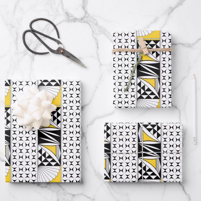 Southwest Sunrise in Yellow Wrapping Paper Sheet (Front)