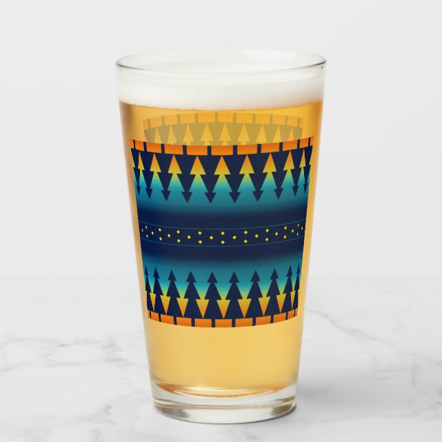 Southwest Sunset Pines Pattern Glass (Front Filled)