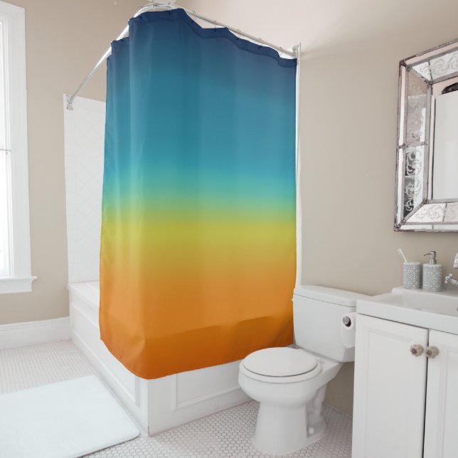Southwest Sunset Shower Curtain (In Situ)