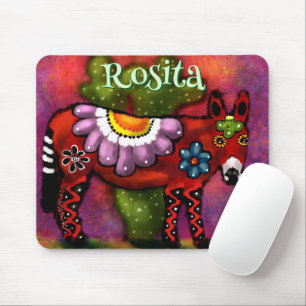 Southwest Talavera-Style Donkey Personalised Mouse Mat