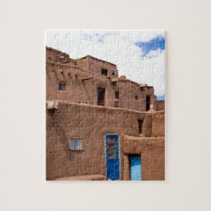 Southwest Taos Adobe Pueblo House New Mexico Jigsaw Puzzle