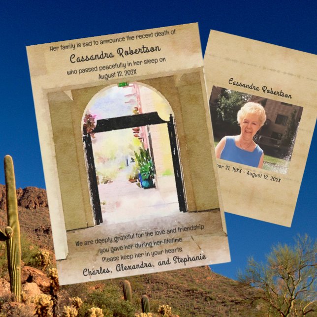 Southwest Themed Notice of Death Announcement (Creator Uploaded)