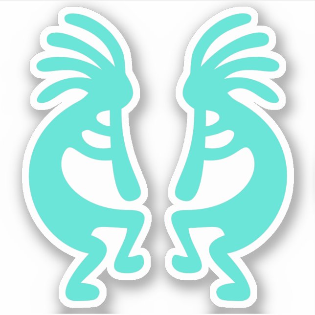 Southwest Turquoise Kokopelli Shape (Front)