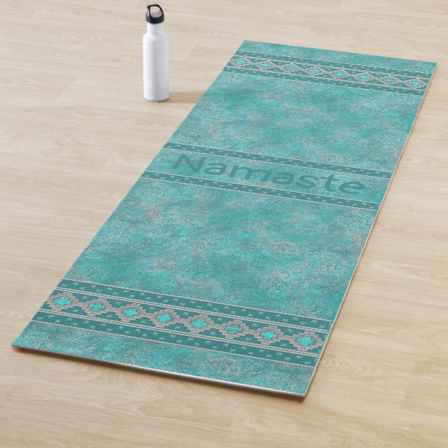 Southwest Turquoise Personalised Yoga Mat (In Situ)