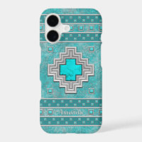 Southwest Turquoise Stone Geometric Personalized