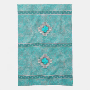 Southwest Turquoise Tea Towel