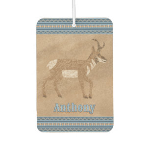 Southwest Walking Pronghorn Antelope Personalised Car Air Freshener