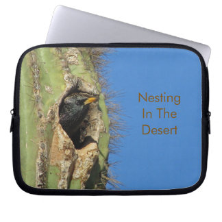 Southwest Wildlife Desert Bird Nesting Laptop Sleeve