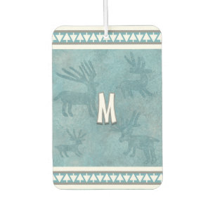 Southwest Winter Deer and Pine Trees Personalised Car Air Freshener