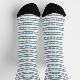 Southwest Winter Pine Tree Striped Socks