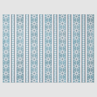 Southwest Winter Snowflakes & Pine Trees Blue Tissue Paper