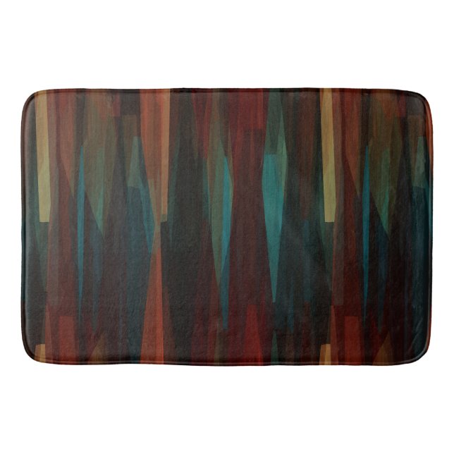 Southwest Wood Abstract Bath Mat (Front)