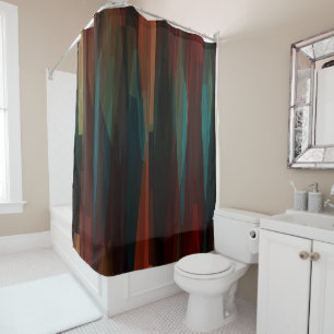 Southwest Wood Abstract Shower Curtain