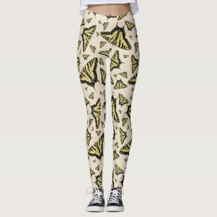 Southwest Yellow Swallowtail Butterflies All Over Leggings