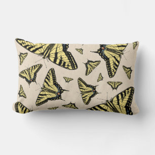 Southwest Yellow Swallowtail Butterflies All Over  Lumbar Cushion
