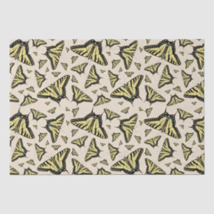 Southwest Yellow Swallowtail Butterflies All Over  Tissue Paper