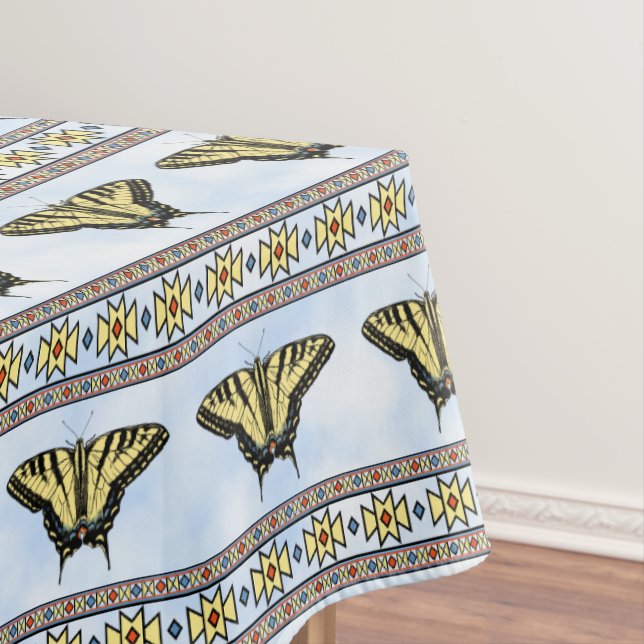 Southwest Yellow Swallowtail Butterflies Medium Tablecloth (In Situ)