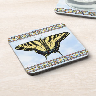 Southwest Yellow Swallowtail Butterfly Blue Sky Coaster