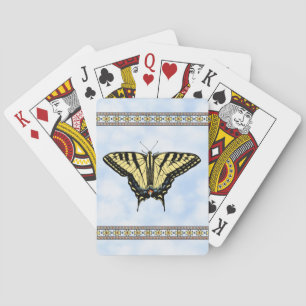 Southwest Yellow Swallowtail Butterfly Blue Sky Playing Cards