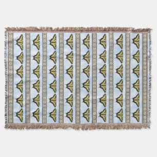 Southwest Yellow Swallowtail Butterfly Blue Sky Throw Blanket