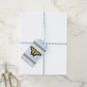 Southwest Yellow Swallowtail Butterfly Personalise Gift Tags