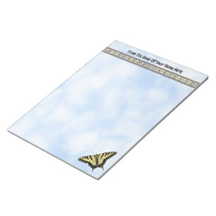 Southwest Yellow Swallowtail Butterfly Personalize Notepad
