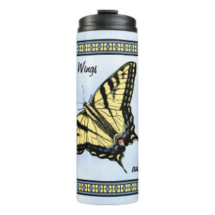 Southwest Yellow Swallowtail Butterfly Personalize Thermal Tumbler