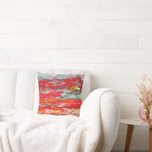 Southwestern Abstract Design in Pinks Cushion