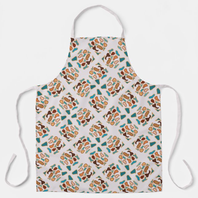 Southwestern Abstract Earth Tone Pattern Art  Apron (Front)