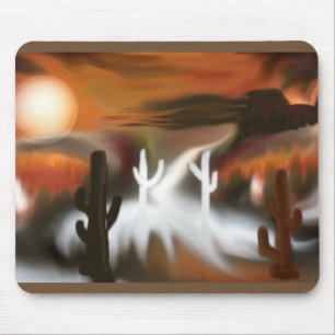 Southwestern Abstract Fire and Ice Mouse Mat