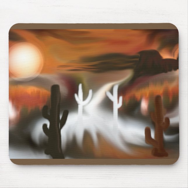 Southwestern Abstract Fire and Ice Mouse Mat (Front)