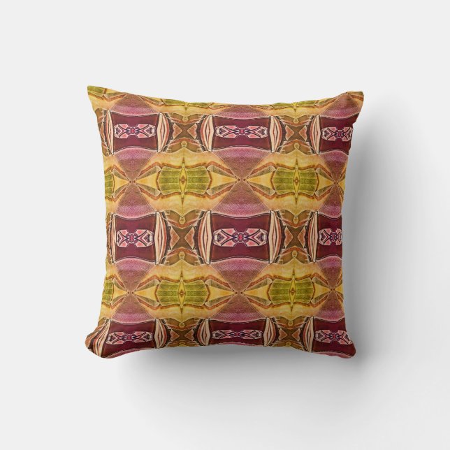 Southwestern Abstract Tribal Art Earth tones Cushion (Front)