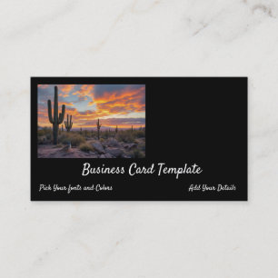 Southwestern Arizona Desert Sunrise Business Card