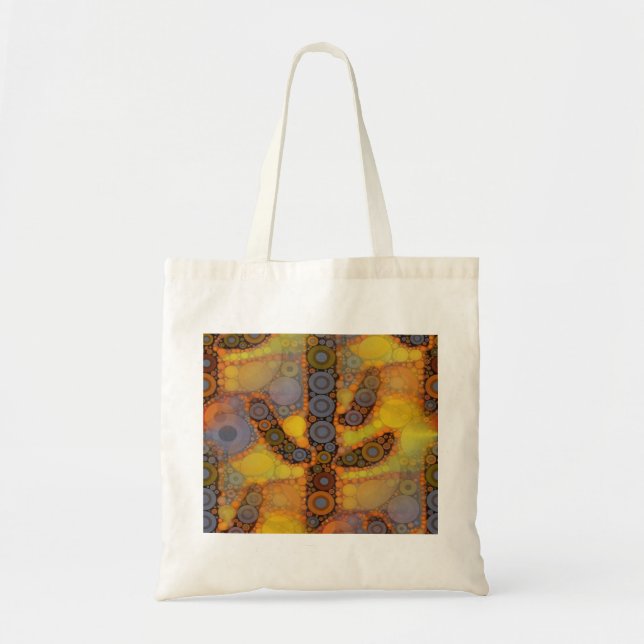 Southwestern Arizona Saguaro Cactus Mosaic Design Tote Bag (Front)
