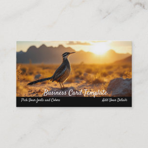 Southwestern Arizona Sunrise Roadrunner  Business Card