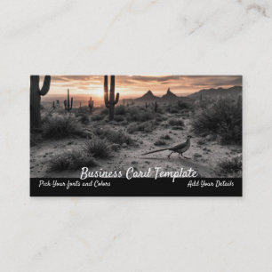 Southwestern Arizona Sunrise Roadrunner Business Card
