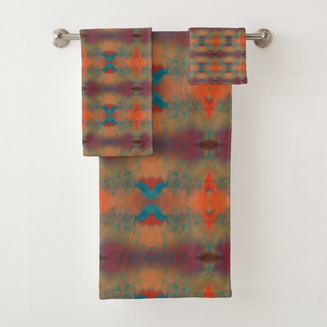 Southwestern Art Abstract Pattern  Bath Towel Set (Insitu)