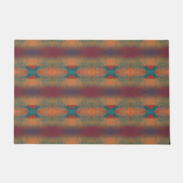 Southwestern Art Inspired Horizontal Pattern Doormat (Front)